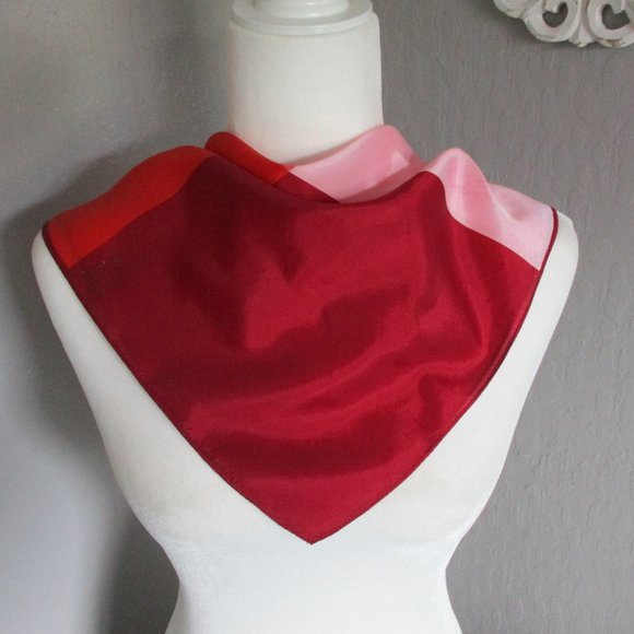 1970s passion pink color block scarf - Picture 4 of 7